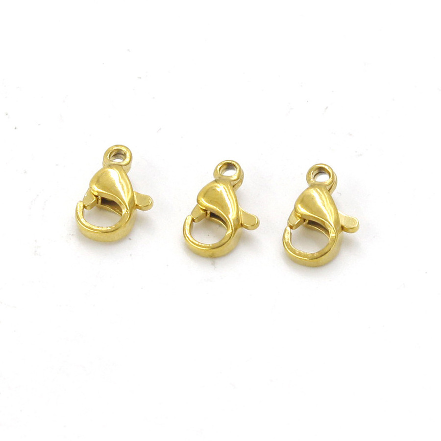 10MM Gold Lobster Clasp Stainless Steel Strongest Lobster Claw