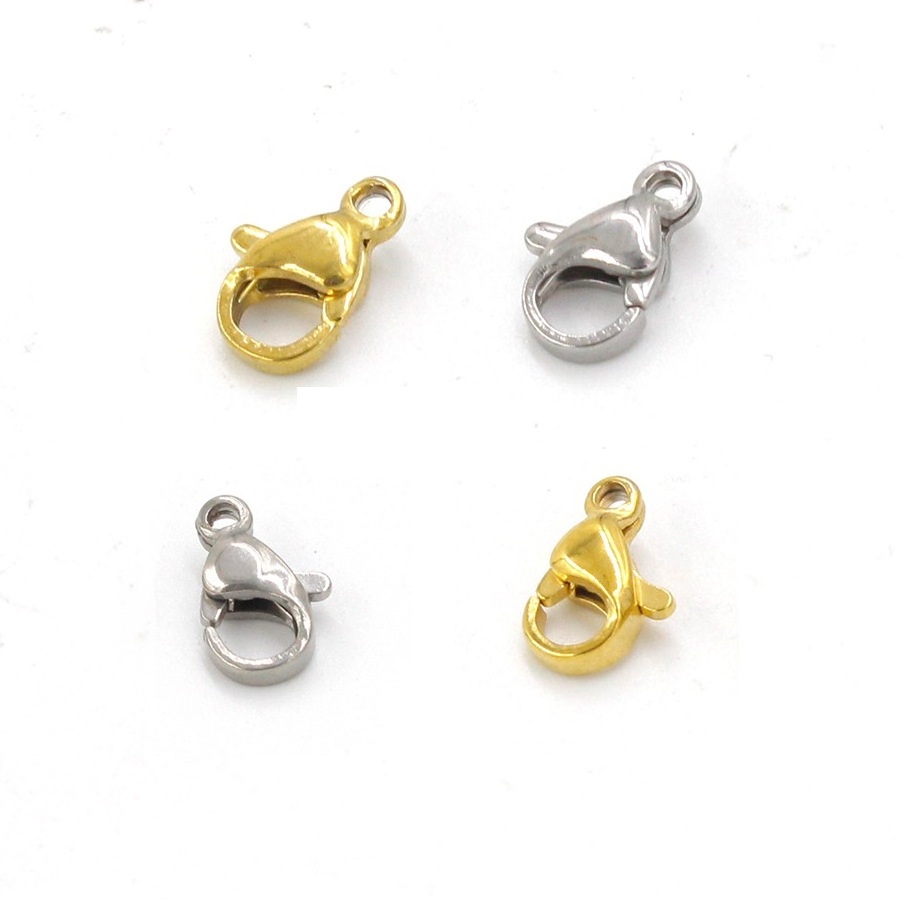 10MM Gold Lobster Clasp Stainless Steel Strongest Lobster Claw