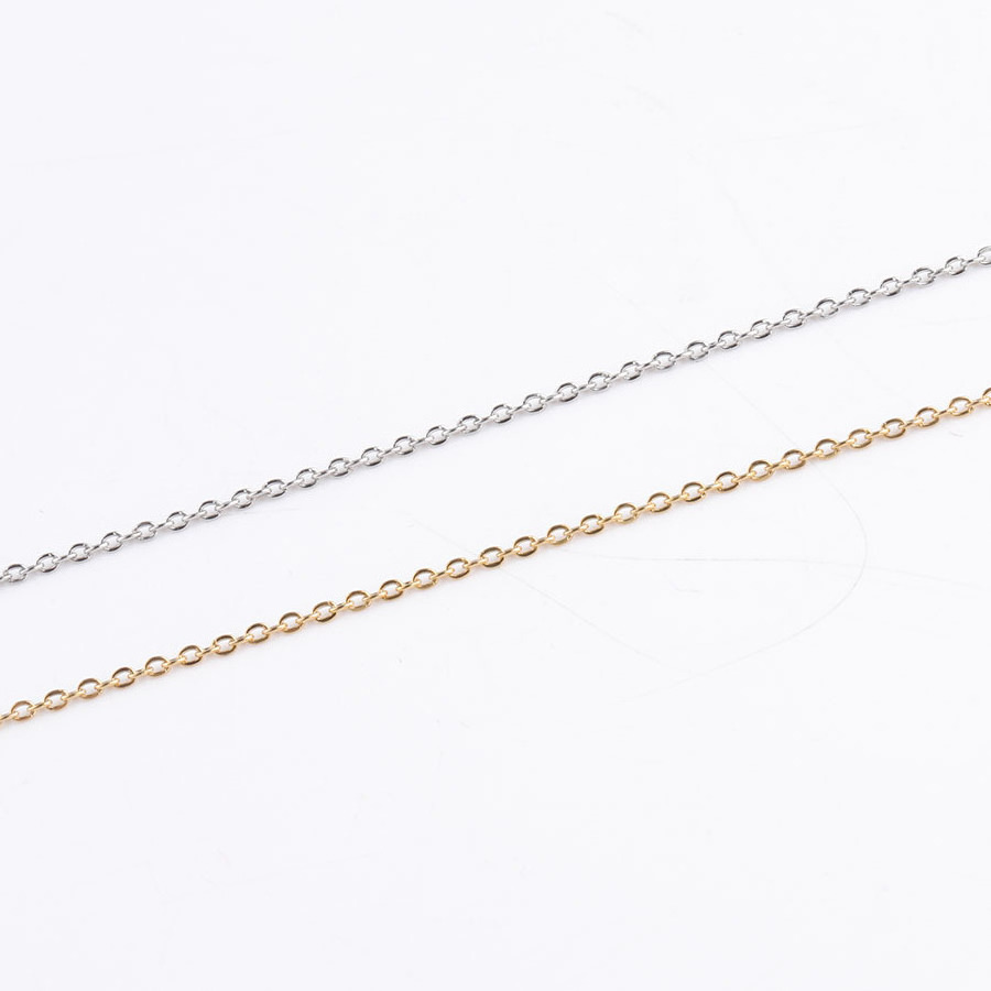 2MM Custom Stainless Steel necklace Chain 18K Gold Chains for Necklace Bracelet Making