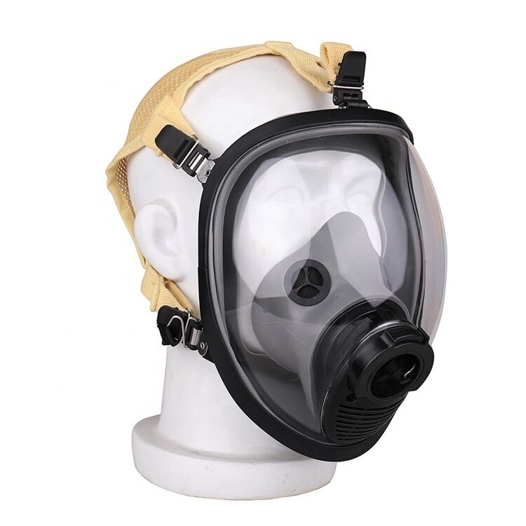 Double Cartridge Anti Nuclear Tactical Gas Mask Wholesale Custom Silicone Respiratory Premium Fireman Full Face Gas Mask