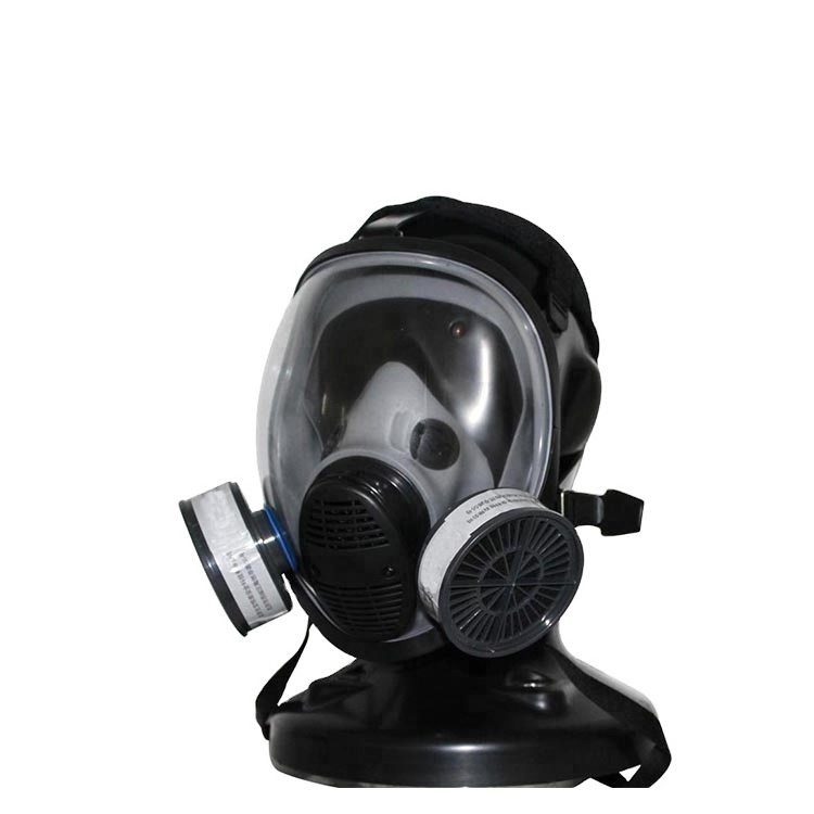 Double Filter Anti-nuclear Radiation Reusable Full Face Gas Mask Professional Firefighting Equipment Tactical Smoking Gas Mask