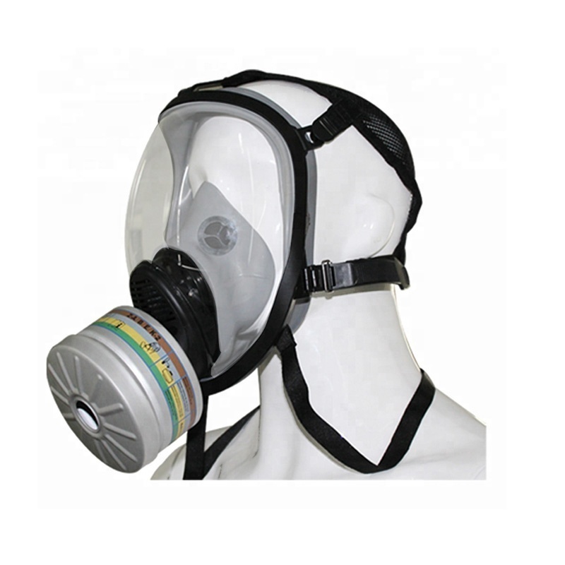 Double Cartridge Anti Nuclear Tactical Gas Mask Wholesale Custom Silicone Respiratory Premium Fireman Full Face Gas Mask