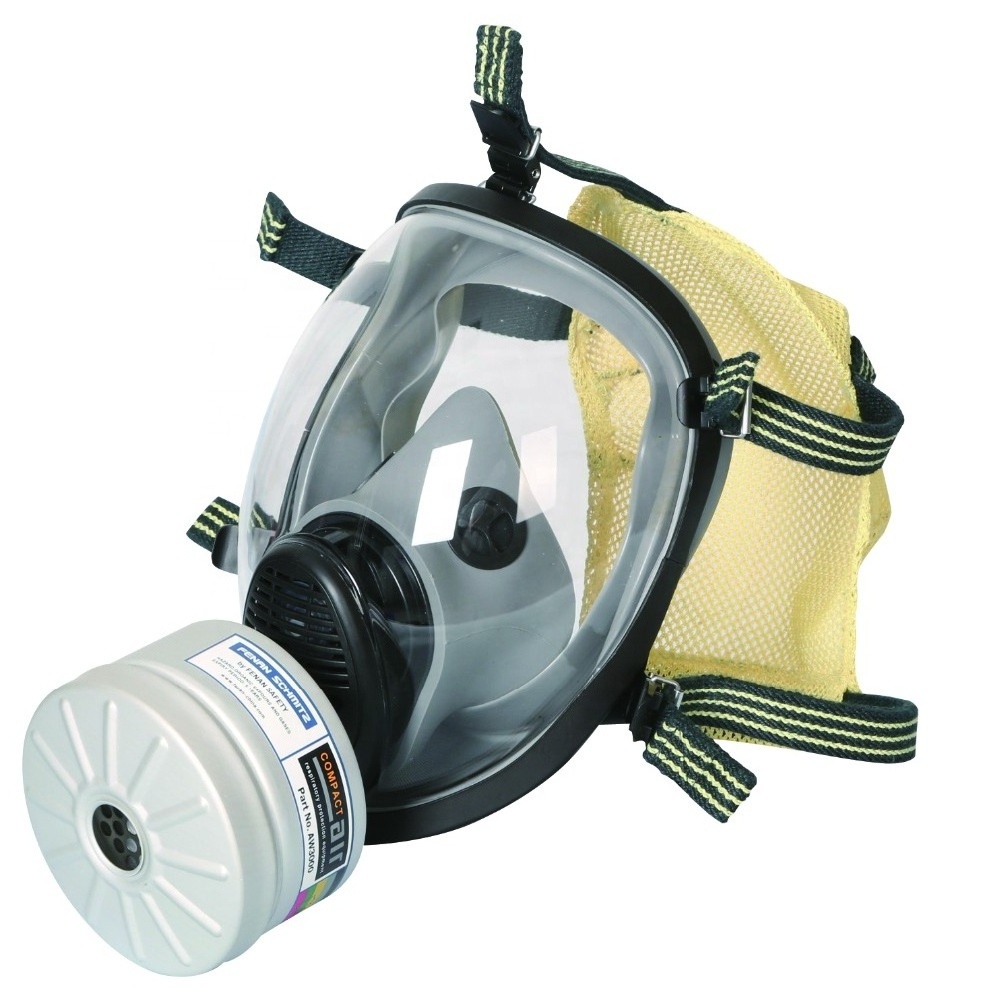 Double Cartridge Anti Nuclear Tactical Gas Mask Wholesale Custom Silicone Respiratory Premium Fireman Full Face Gas Mask