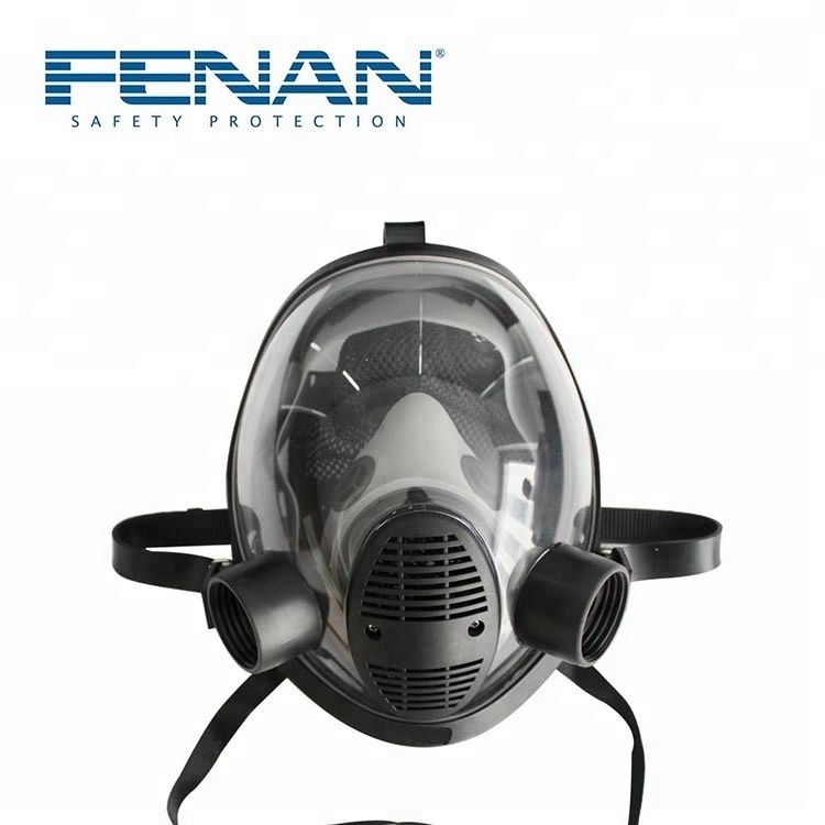 Double Cartridge Anti Nuclear Tactical Gas Mask Wholesale Custom Silicone Respiratory Premium Fireman Full Face Gas Mask