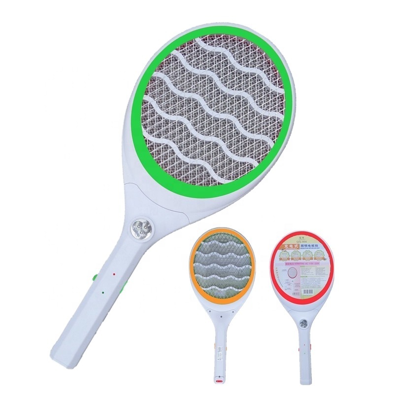 QX806 bug zapper mosquito killer fly racket with round or flat plug kill pest insect killer fly glue trap