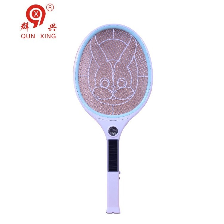 QX-905# Solar Energy Charging and Lithium Battery Mosquito swatter/rechargeable mosquito racket/Electric mo