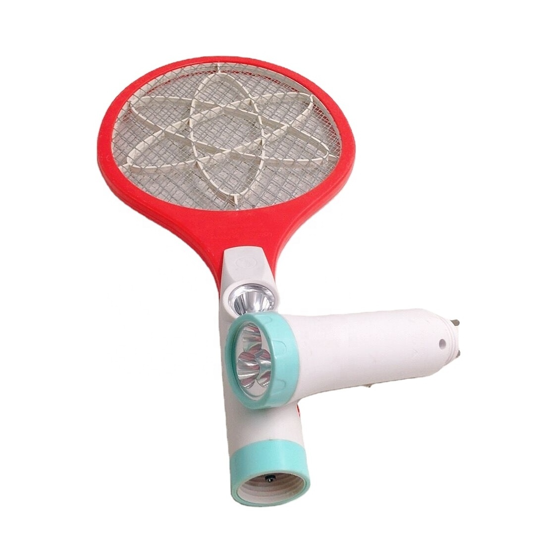 Eco-friendly rechargeable leather fly swatter safe electric mosquito bat parts best mata moscas electronics