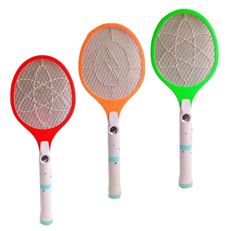 Eco-friendly rechargeable leather fly swatter safe electric mosquito bat parts best mata moscas electronics