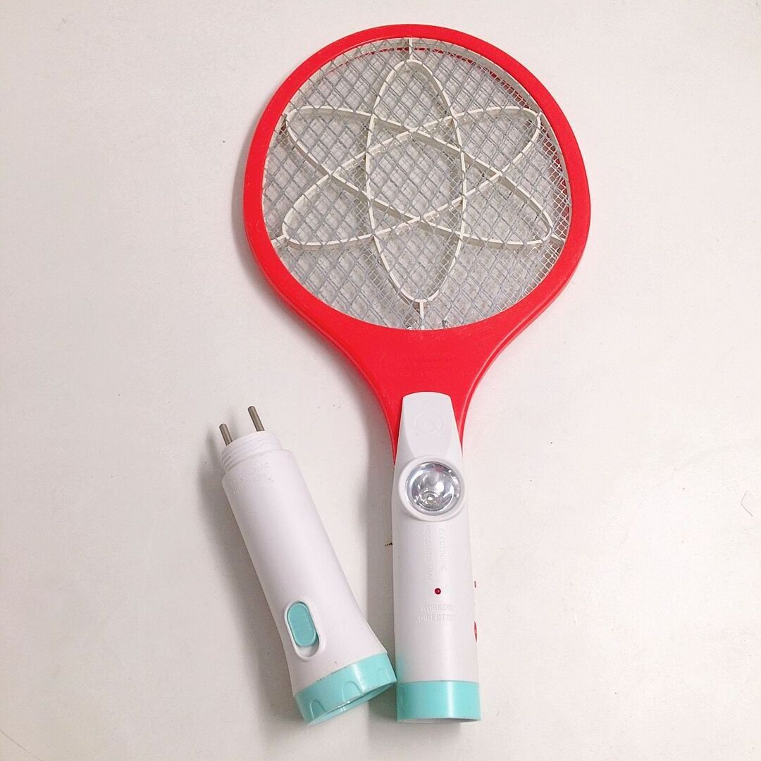 Eco-friendly rechargeable leather fly swatter safe electric mosquito bat parts best mata moscas electronics