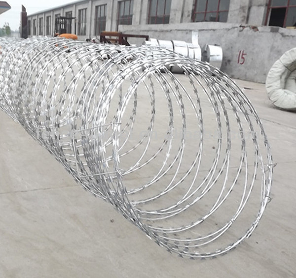 Hot dipped galvanized anti-rust concertina Razor Barbed Wire fence