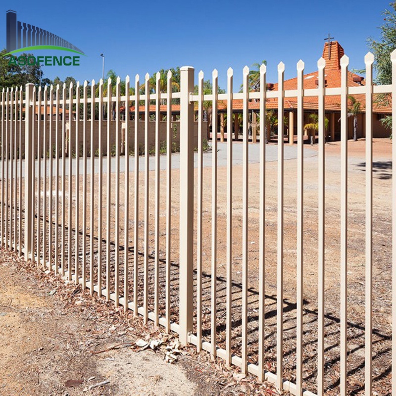 Steel fencing high security modern picket steel fence panel / garrison fence panel