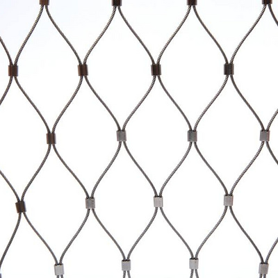 304 316 316L 1.5mm 40*70mm ferrule Cable stainless steel wire rope mesh net