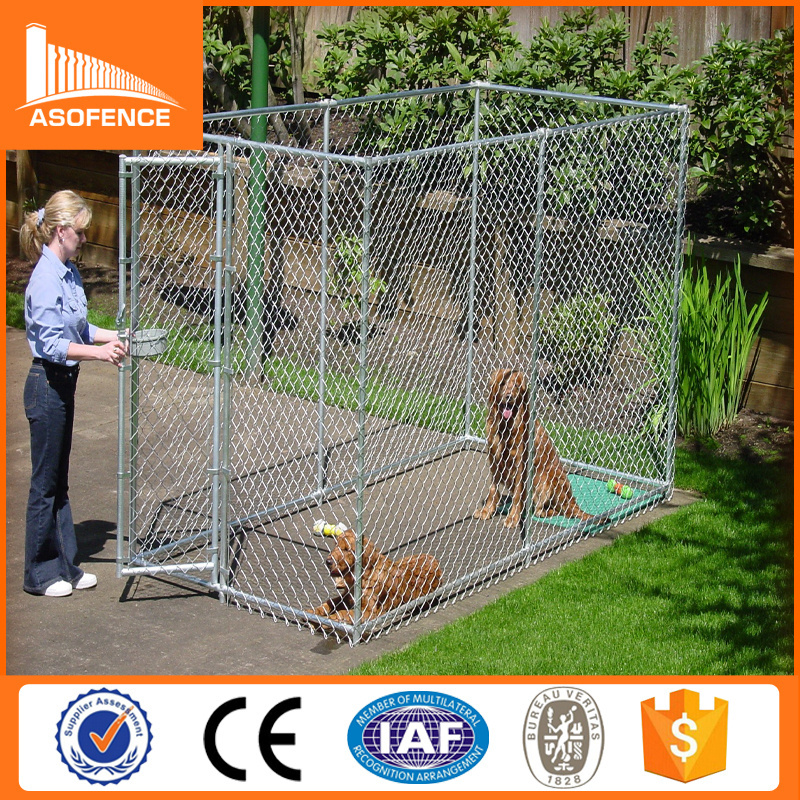 High quality chain link dog kennel fence panel/10x10x6 foot galvanized dog kennel /outdoor dog run kennel