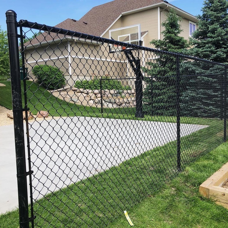 4 ft x 50 ft. black vinyl coated  chain link fence on sale