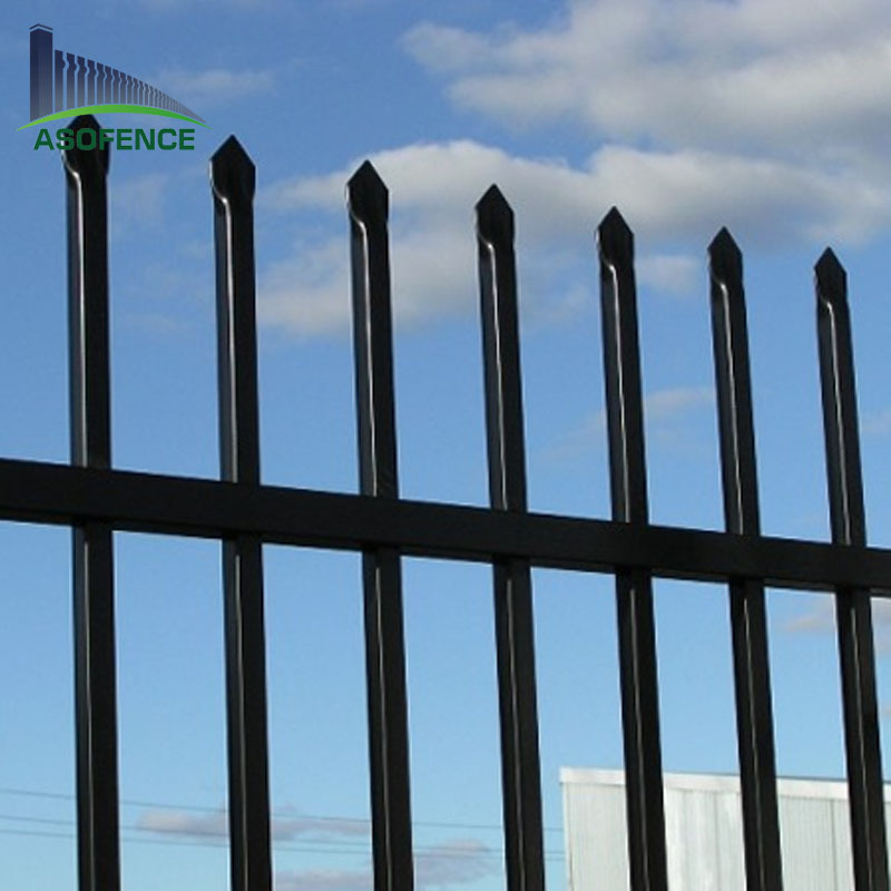 Steel fencing high security modern picket steel fence panel / garrison fence panel