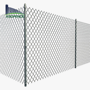 fence Factory direct sale 8 foot boundary wall pvc coated hot dipped industry galvanized chain link fence for sale