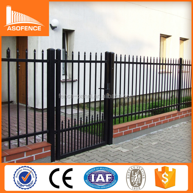 Latest New Design Beautiful Spear Top House Security Wrought Metal Main Door Iron Gate Design Fencing