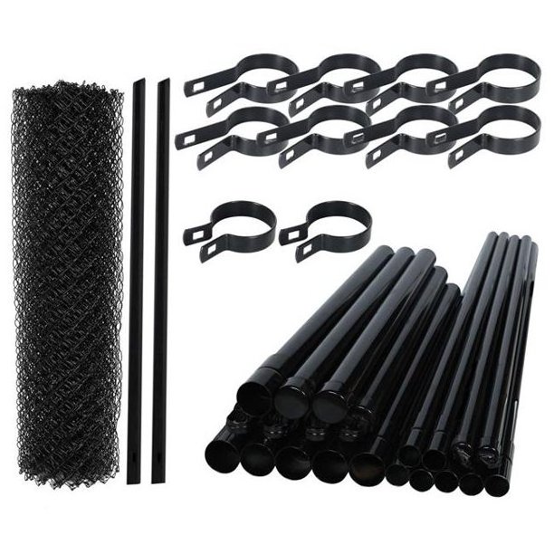 4 ft x 50 ft. black vinyl coated  chain link fence on sale