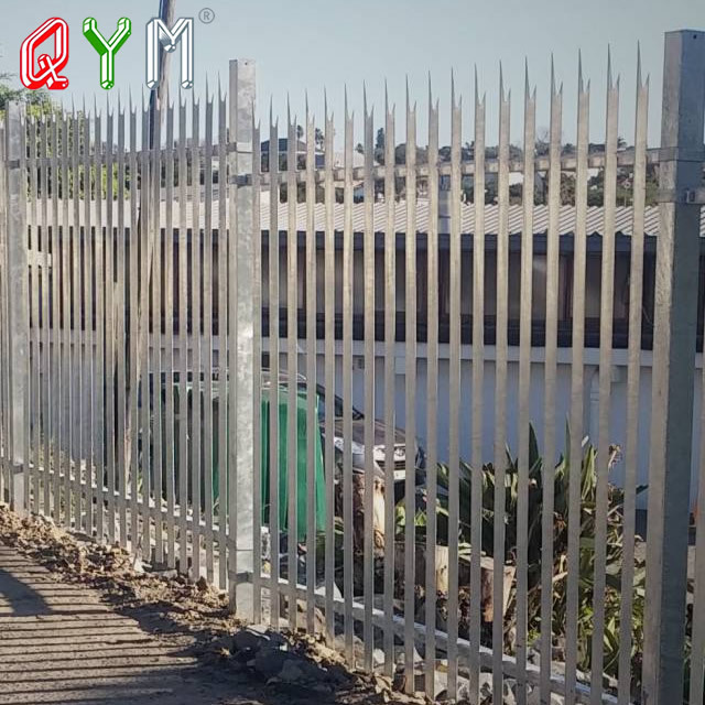 QYM Hot Dipped Galvanized Steel Pool Palisade Fence