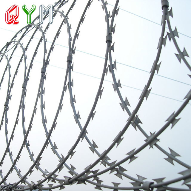 High Security Concertina Razor Wire  Barbed Tape Fence for Enhanced Protection