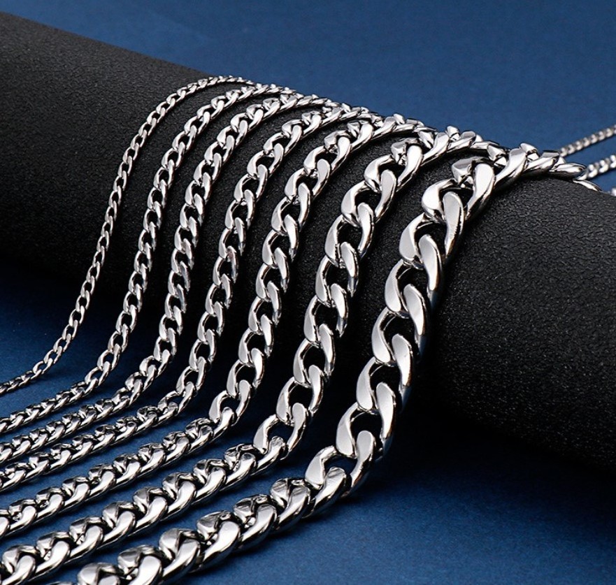 Simple chain stainless steel jewelry necklace chain stainless steel for men