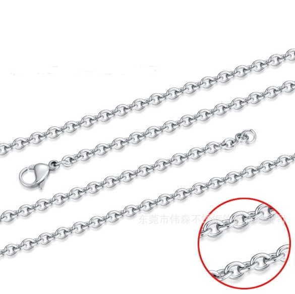 Wholesale 316l stainless steel necklace chain rope chain