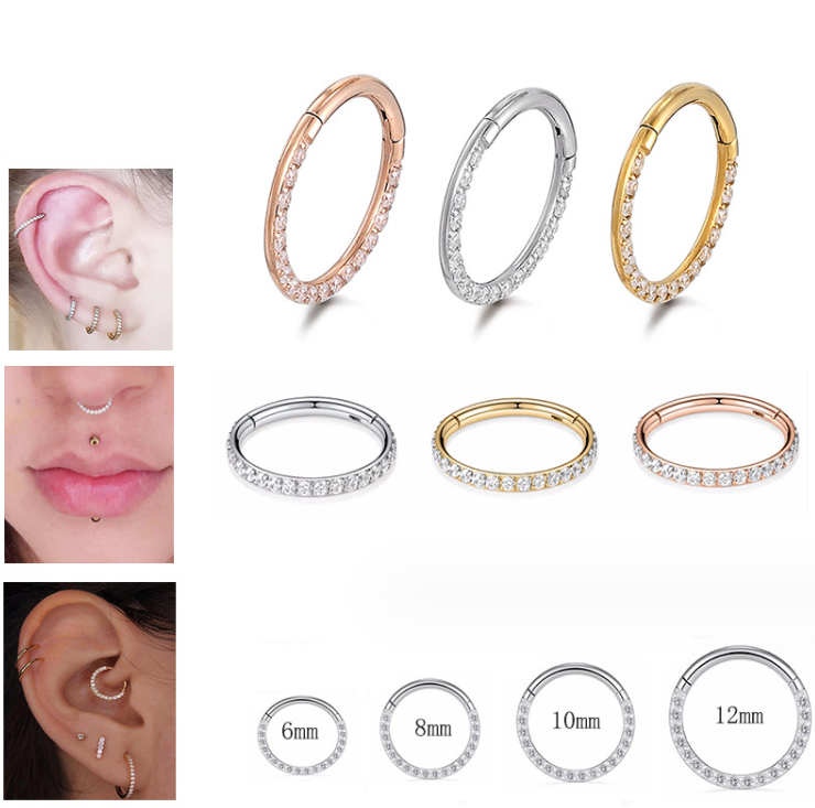 316l diamond  dangle nose ring tarnish free ear rings for women fashion jewelry earrings