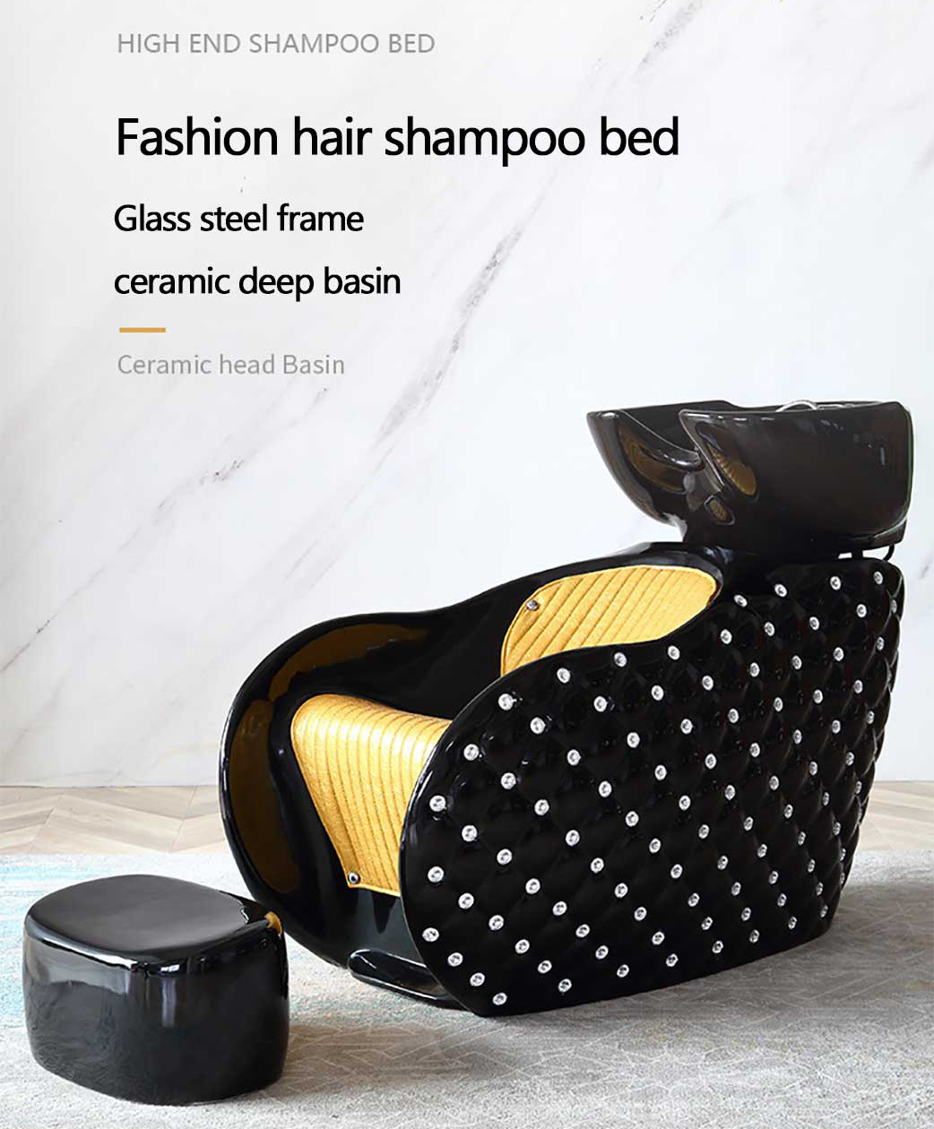 Hair Spa Washing Salon Furniture Hairdressing Shampoo Bowl And Chair