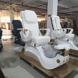 Nail Salon Furniture White Gold Modern Pedicure Foot Spa Massage Chair For Men