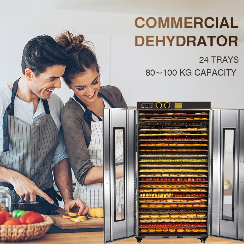 24 Trays fruit dehydrator machine industrial fruit dehydrator fruit and vegetables food dryer dehydrator drying machine