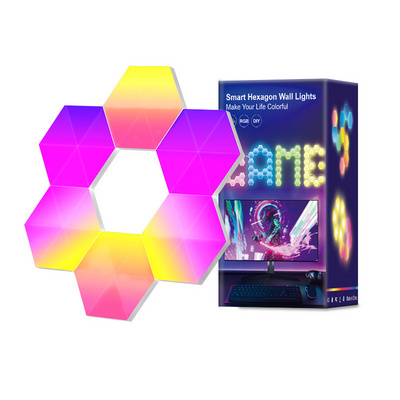 RGB Light Led Hexagonal Lamps Modular touch Lighting DIY Creative Decoration Wall Lamp Led Night Light for Gaming Room