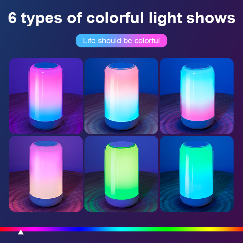 New arrival outdoor wireless speaker desktop Bluetooth portable home USB creative night light small audio atmosphere light