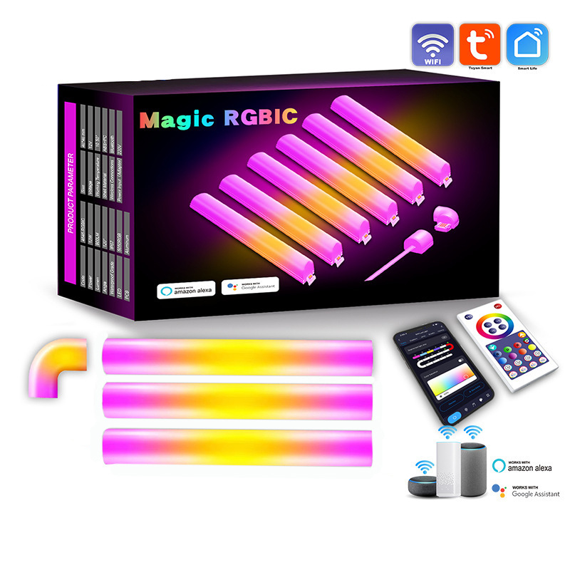 RGB Wall Lights Indoor Modern Home Smart TUYA APP Control Home Decor LED Bars for Gaming rhythm dancing light