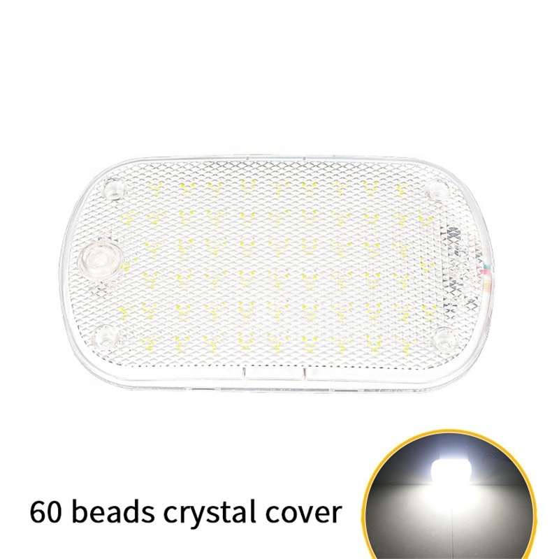 60 Leds 12V-85V LED Car Vehicle RV Interior Dome Roof Ceiling Reading Light With Switch For Lorry Caravan