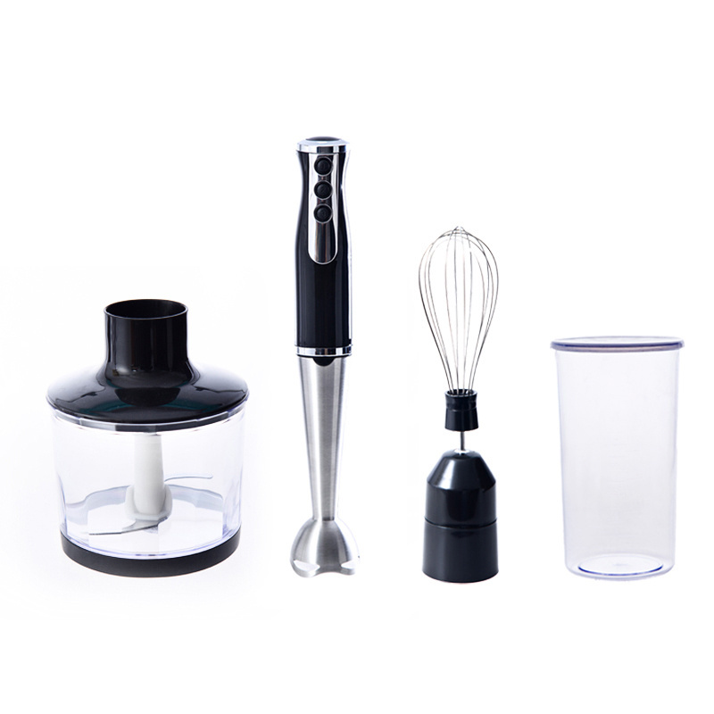 800W Food Processor Mixing Beaker and Whisk Multifunction Plastic Stick Hand Blender Electric