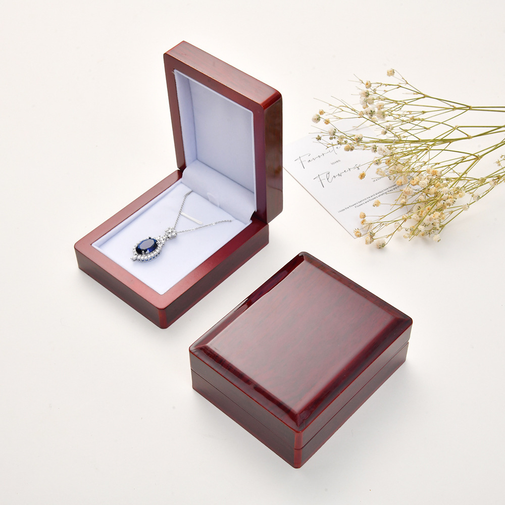 Classic Luxury wood custom different shape Jewelry box packaging ring necklace bangle bracelet boxes wooden box for gift present