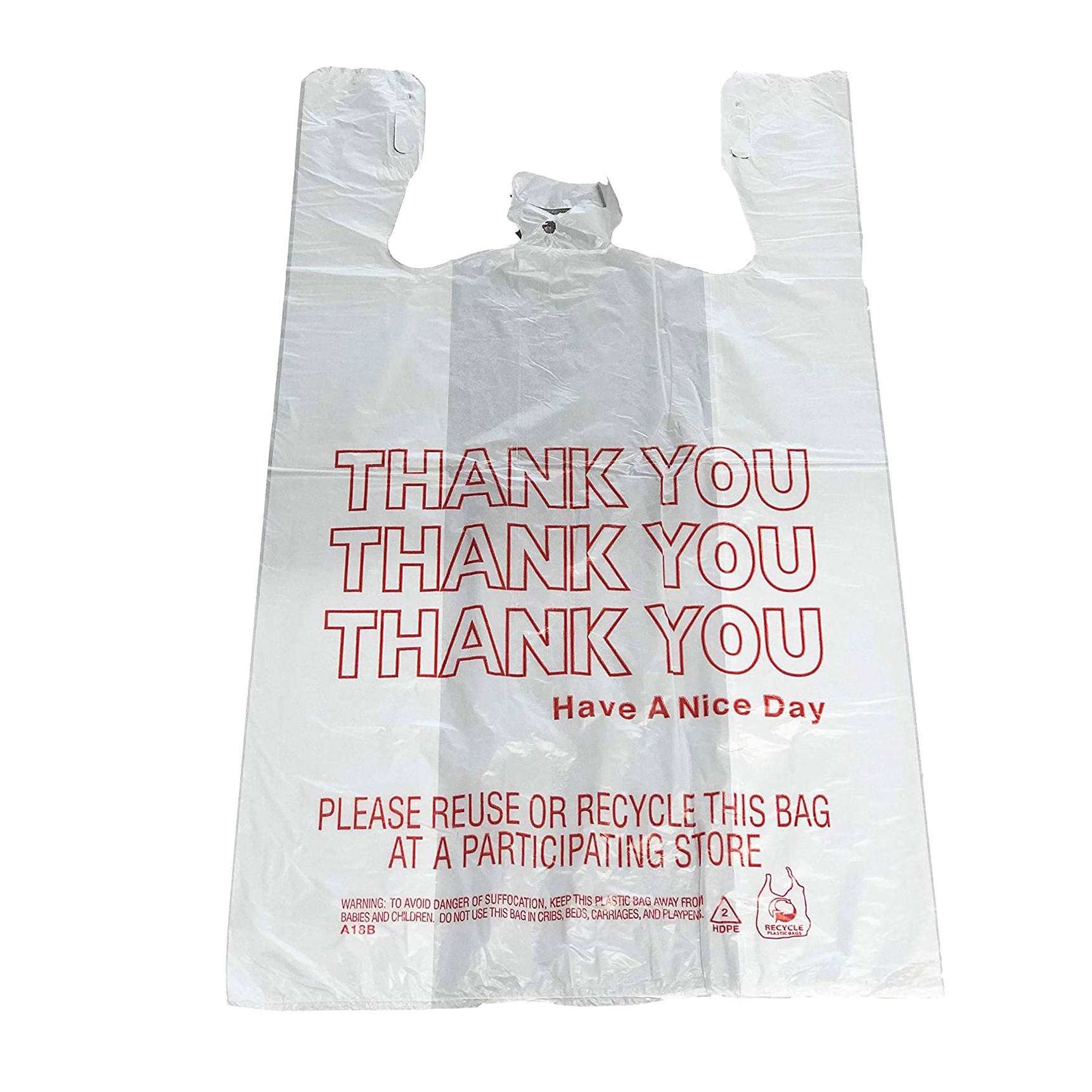 Custom logo Sturdy Grocery supermarket takeaway packaging disposable thanks to pe market bag pe plastic shopping bags