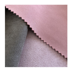 380gsm air layer micro suede fabric weft polyester spandex solid stretch scuba knit brushed suede fabric for clothing