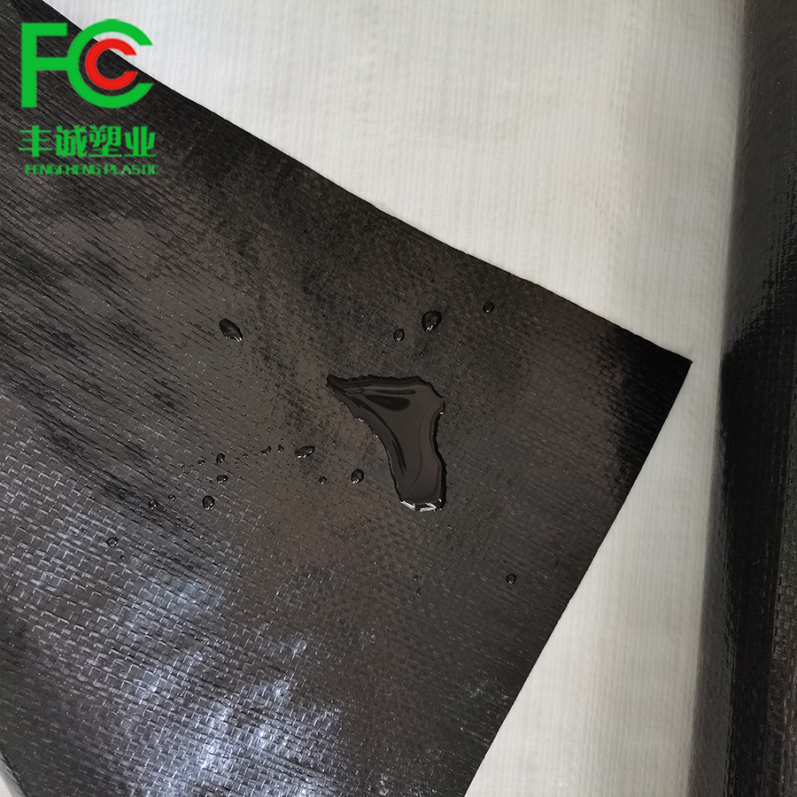 Black white woven film plastic greenhouse sheeting cover light deprivation blackout tarpaulin