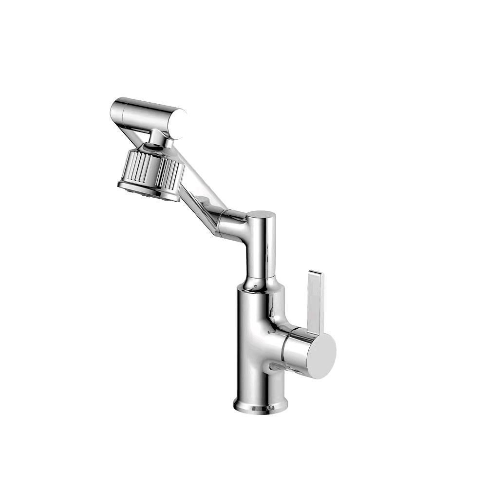 360 degree swivel 1080 rotating robotic arm digital display bathroom faucet tap