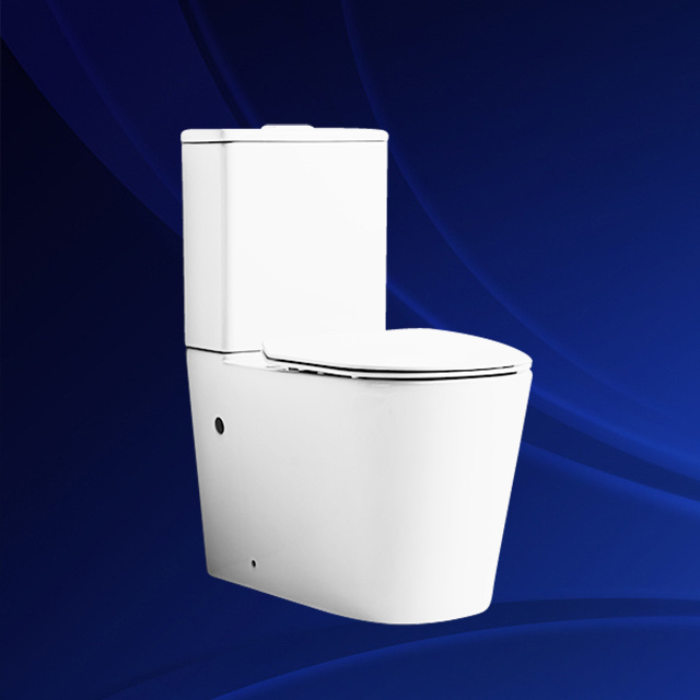 Australian standard toilet Europe style two piece toilet back to wall rimless water closet