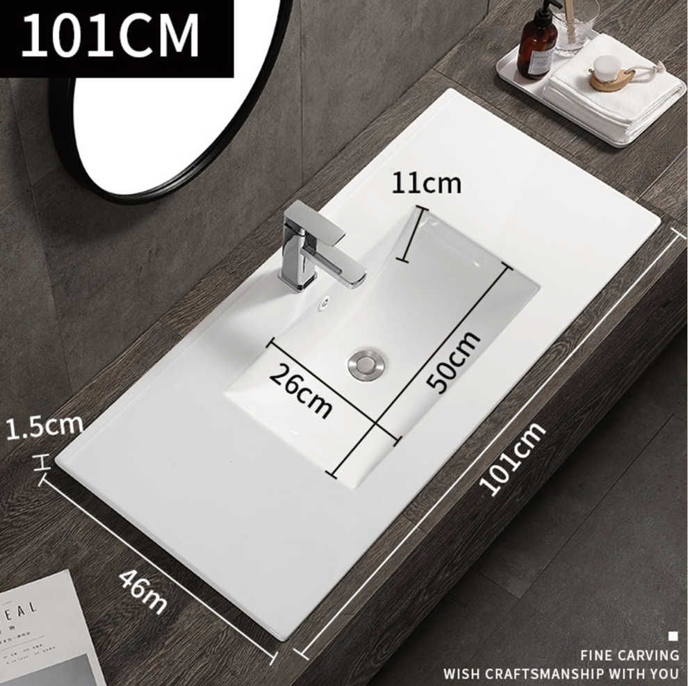 New Style Bathroom Table Counter Top Ceramic Hand Wash Basin for Cabinet