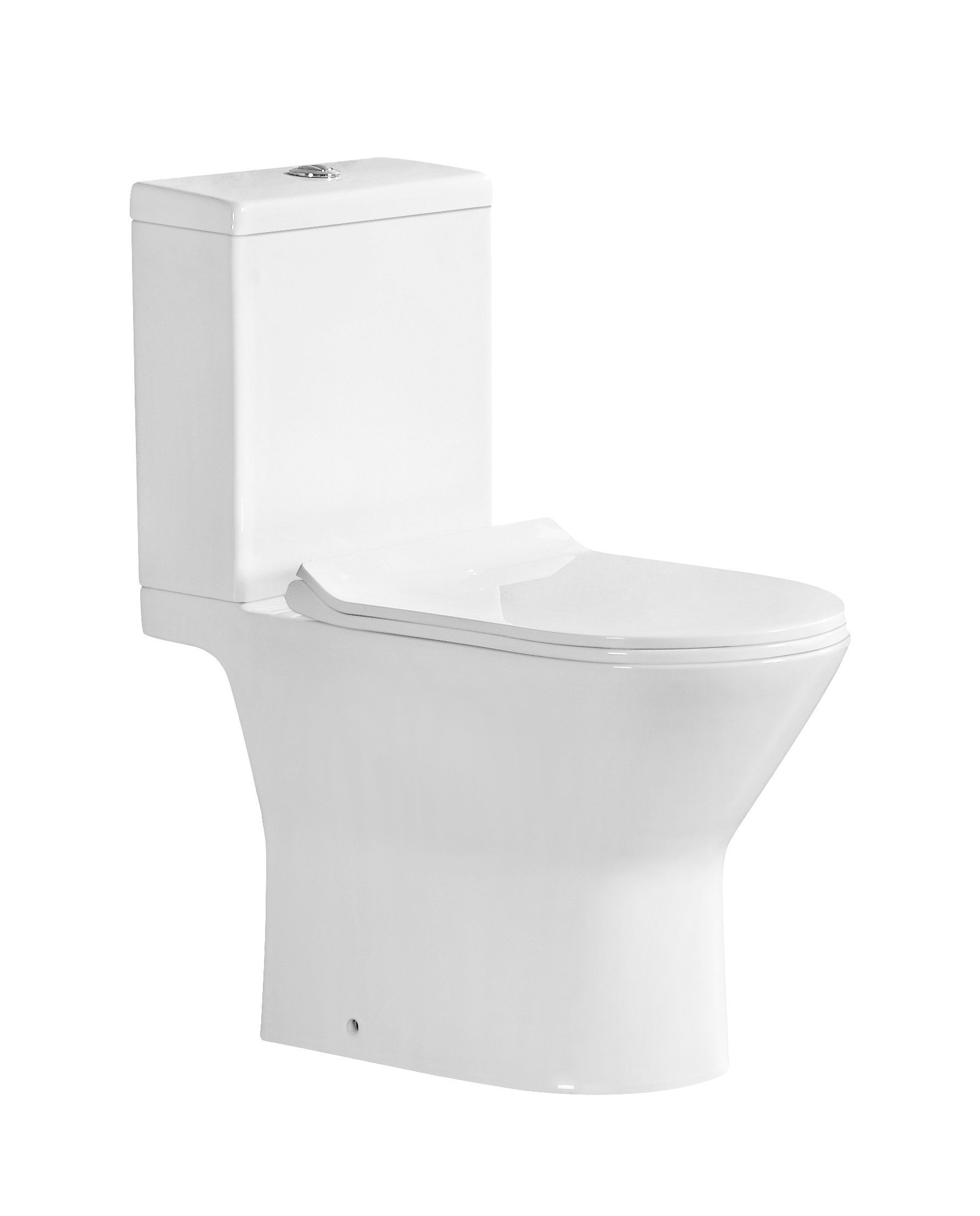 Washroom water saving rimless flush power  ceramic sanitary two piece toilet