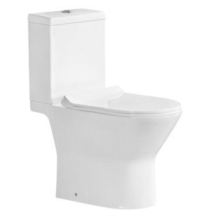 Washroom water saving rimless flush power  ceramic sanitary two piece toilet