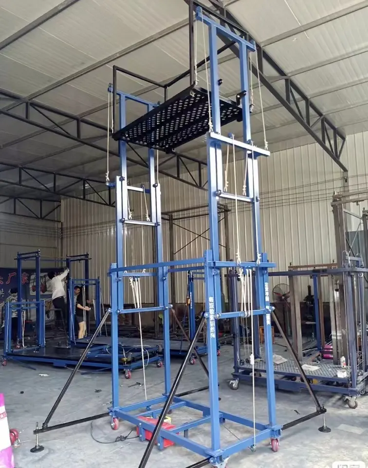 4-24 M Easy To Assemble Lifting  Ladder Aluminum Alloy 8m 10m 12m 16m Mast Electric Man Lift Scaffolding