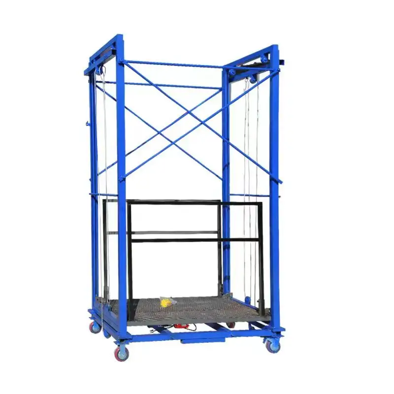 4-24 M Easy To Assemble Lifting  Ladder Aluminum Alloy 8m 10m 12m 16m Mast Electric Man Lift Scaffolding