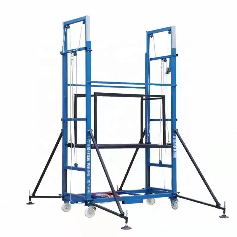 Adjustable moving  electric lifting scaffold 6m electric scaffolding mobile lifting ladder for buildings