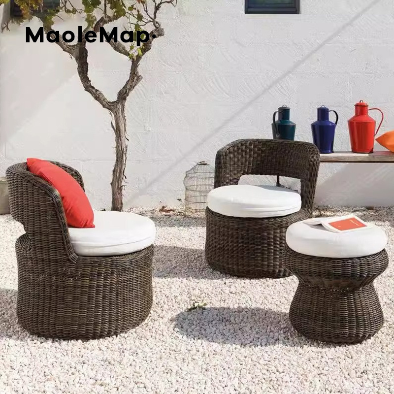 Outdoor furniture Balcony Villa courtyard  Homestay leisure combination rattan rattan chair garden sofa patio furniture set