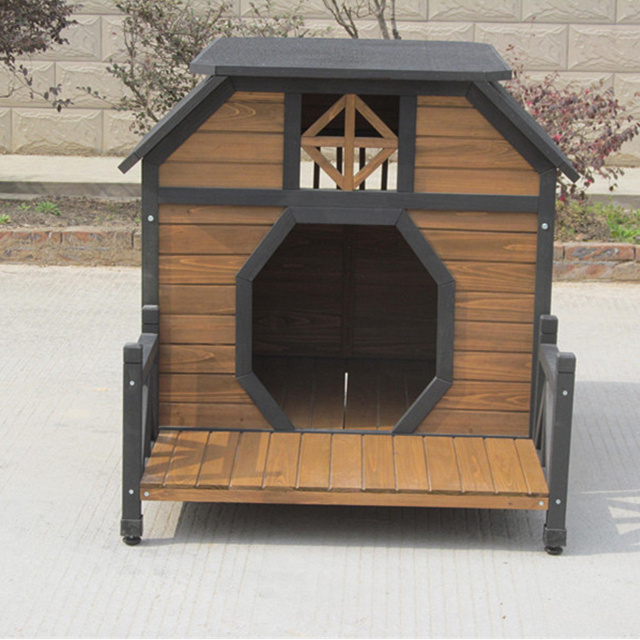 extra large wooden dog house outdoor dog kennel wooden pet house with balcony