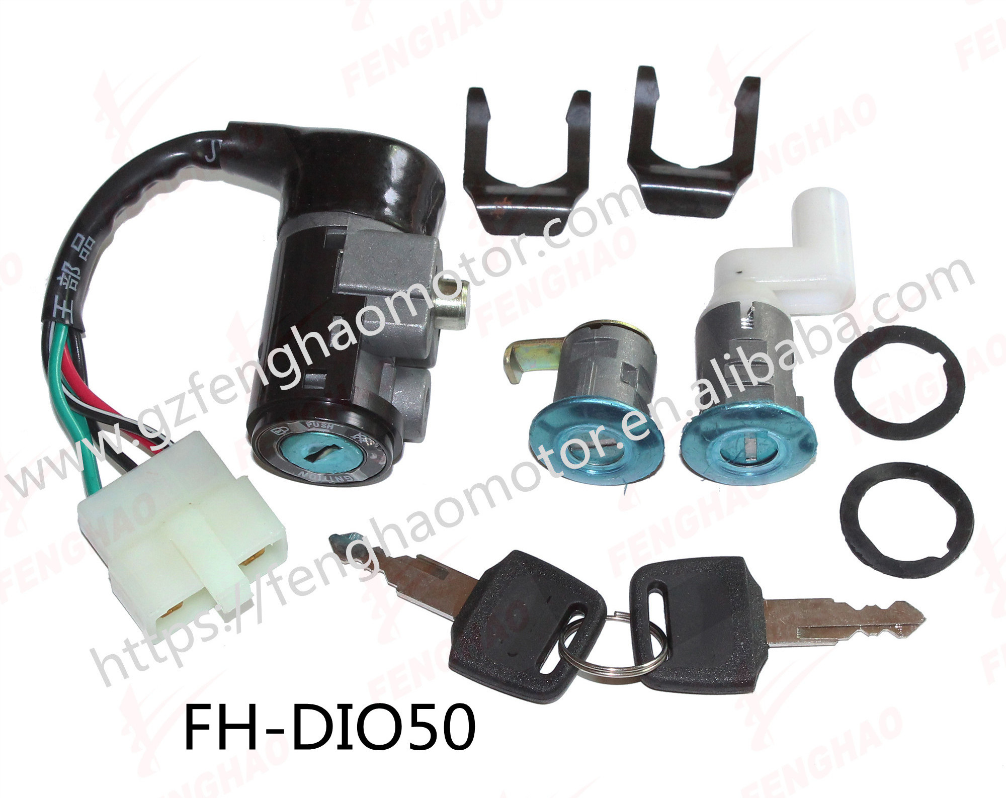 High quality motorcycle spare parts Motorcycle set of lock Ignition Switch for HONDA SCOOTER GY6125/DIO50/GY6-150/ZX50 lock set